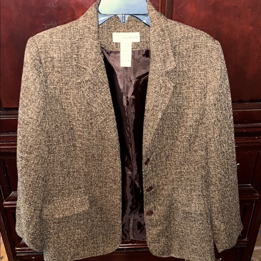 Sag Harbor Textured Brown Blazer